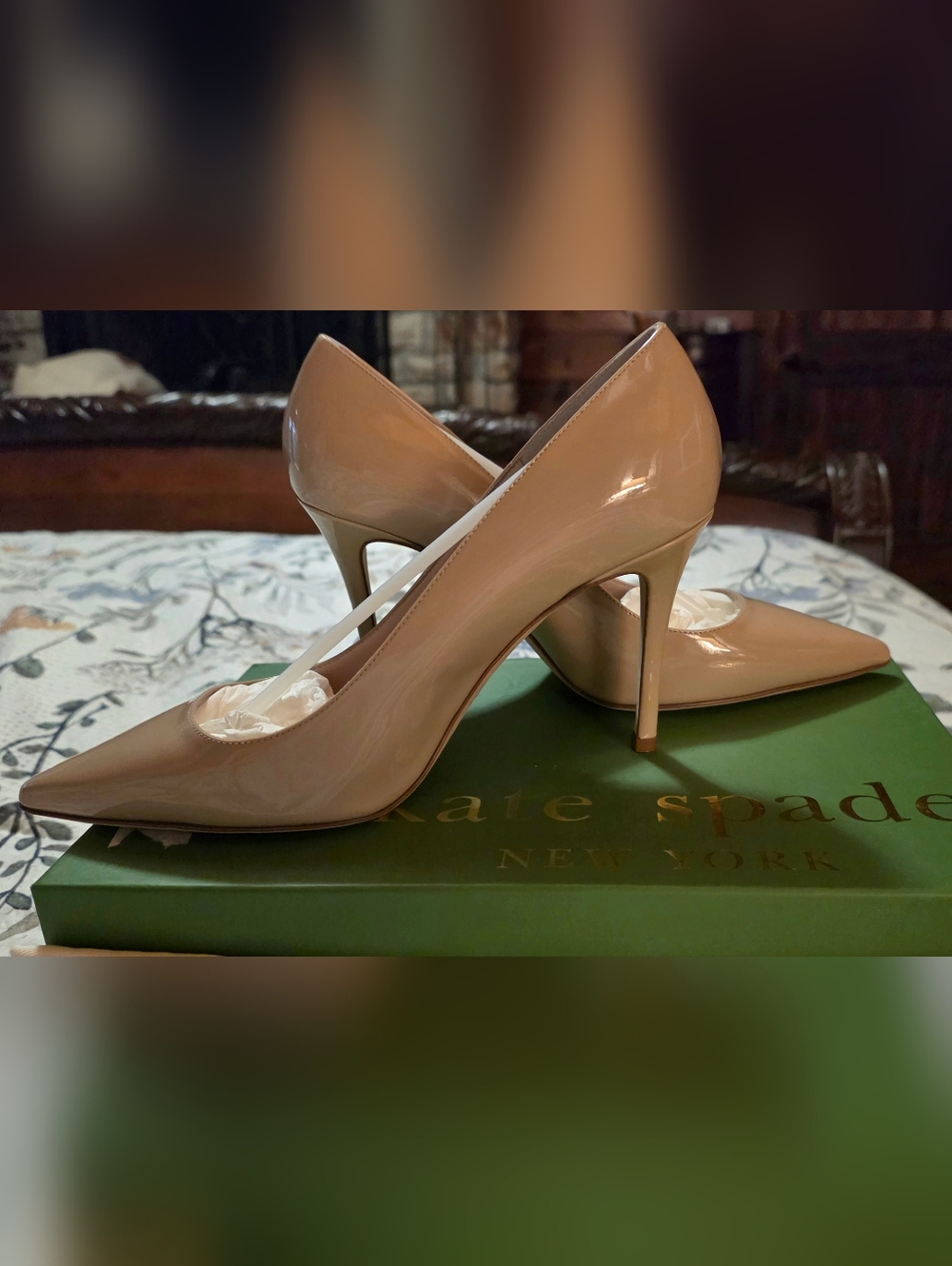 kate spade Blush Patent Leather Pointed-Toe Stiletto Pumps